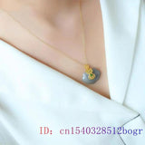 Jade Ruyi Pendant Zircon Silver Women Jewelry Chalcedony Agate Necklace
