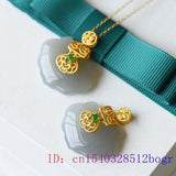 Jade Ruyi Pendant Zircon Silver Women Jewelry Chalcedony Agate Necklace