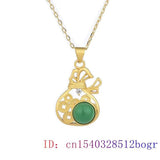 Chinese Zircon Amulet 925 Silver Necklace Gemstone Natural Women Charm
