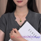 Chinese Zircon Amulet 925 Silver Necklace Gemstone Natural Women Charm