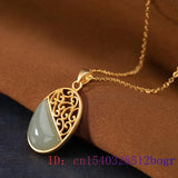 Green Jade Flower Pendant Chalcedony Jewelry Agate Zircon 925 Silver