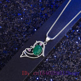 Jade Dolphin Pendant Chalcedony Necklace 925 Silver Hetian Women