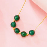 Natural Chinese Chalcedony Necklace 925 Silver Hetian Women