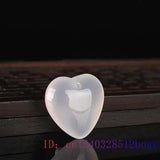 Green Chalcedony Heart Pendant Necklace for Women