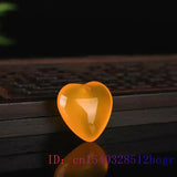 Green Chalcedony Heart Pendant Necklace for Women