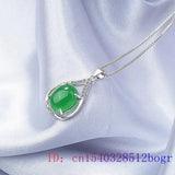 Chinese Women Hetian Chalcedony Pendant Necklace 925 Silver Natural Jewelry