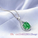 Chinese Women Hetian Chalcedony Pendant Necklace 925 Silver Natural Jewelry