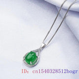 Chinese Women Hetian Chalcedony Pendant Necklace 925 Silver Natural Jewelry