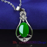 Jade Water Droplet Pendant Hetian Jewelry Amulet Women Necklace