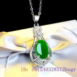 Jade Water Droplet Pendant Hetian Jewelry Amulet Women Necklace