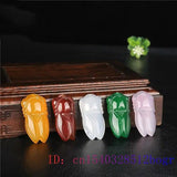 Jade Cicada Pendant Chalcedony Necklace Women Jewelry Charm