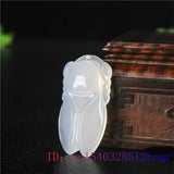 Jade Cicada Pendant Chalcedony Necklace Women Jewelry Charm