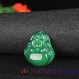 Green Chalcedony Buddha Pendant Necklace Charm