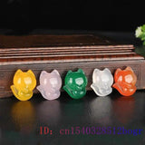 Jade Fox Pendant Chalcedony Necklace Women Jewelry