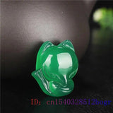 Jade Fox Pendant Chalcedony Necklace Women Jewelry