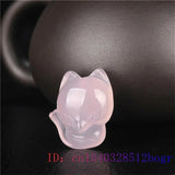 Jade Fox Pendant Chalcedony Necklace Women Jewelry