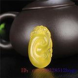 Jade Ruyi Pendant Necklace Chalcedony Jewelry Natural Carved Women Charm
