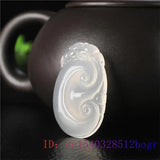 Jade Ruyi Pendant Necklace Chalcedony Jewelry Natural Carved Women Charm