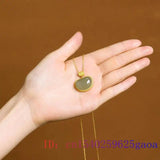 Jade Ruyi Pendant Charm Necklace 925 Silver Chalcedony Gemstones Jewelry