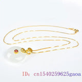 Jade Donut Pendant Chalcedony Choker Necklace 925 Silver