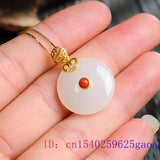 Jade Donut Pendant Chalcedony Choker Necklace 925 Silver