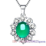 Chinese Natural Chalcedony Jade Pendant Necklace 925 Silver Amulet Hetian Charm