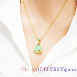 Jade Flower Pendant Amulet Charm Necklace 925 Silver Natural Jewelry