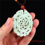 Jade Dragon Phoenix Pendant Necklace Amulet Natural Women Men Jewelry