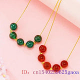 Jade Bead Pendant Hetian Women Necklace Chalcedony Amulet 925 Silver Chinese