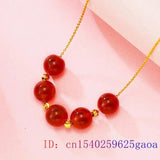 Jade Bead Pendant Hetian Women Necklace Chalcedony Amulet 925 Silver Chinese