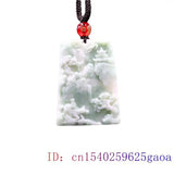 Jade Landscape Pendant Chinese Necklace Women Charm Amulet