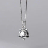 TrustDavis 925 Sterling Silver Cat Charm Pendant Women DIY Jewelry DZ983