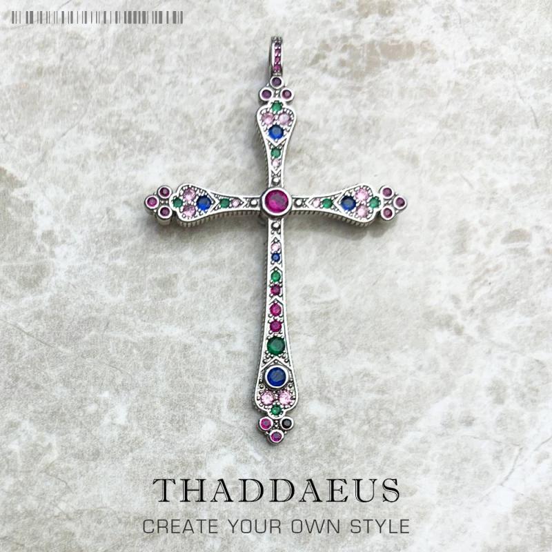 Victorian Royalty Cross Pendant 925 Sterling Silver Bohemian Jewelry