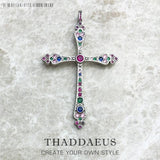 Victorian Royalty Cross Pendant 925 Sterling Silver Bohemian Jewelry
