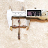 Victorian Royalty Cross Pendant 925 Sterling Silver Bohemian Jewelry
