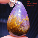 Natural Cacoxenite Purple Rutilated Red Auralite 23 Pendant