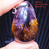 Natural Cacoxenite Purple Rutilated Red Auralite 23 Pendant