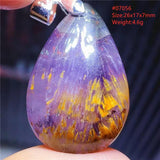 Natural Cacoxenite Purple Rutilated Red Auralite 23 Pendant