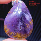 Natural Cacoxenite Purple Rutilated Red Auralite 23 Pendant