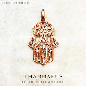 925 Silver Hand of Fatima Protection Pendant Vintage Jewelry Gift
