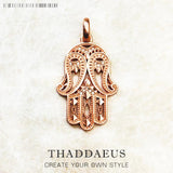 925 Silver Hand of Fatima Protection Pendant Vintage Jewelry Gift