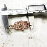 925 Silver Hand of Fatima Protection Pendant Vintage Jewelry Gift