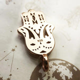 925 Silver Hand of Fatima Protection Pendant Vintage Jewelry Gift