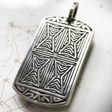 Vintage 925 Sterling Silver Dog Tag Pendant Ornament