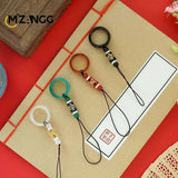 Natural Agate Ring Mobile Phone Chain Chalcedony Ring Mobile Phone Buckle