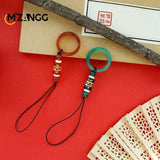 Natural Agate Ring Mobile Phone Chain Chalcedony Ring Mobile Phone Buckle