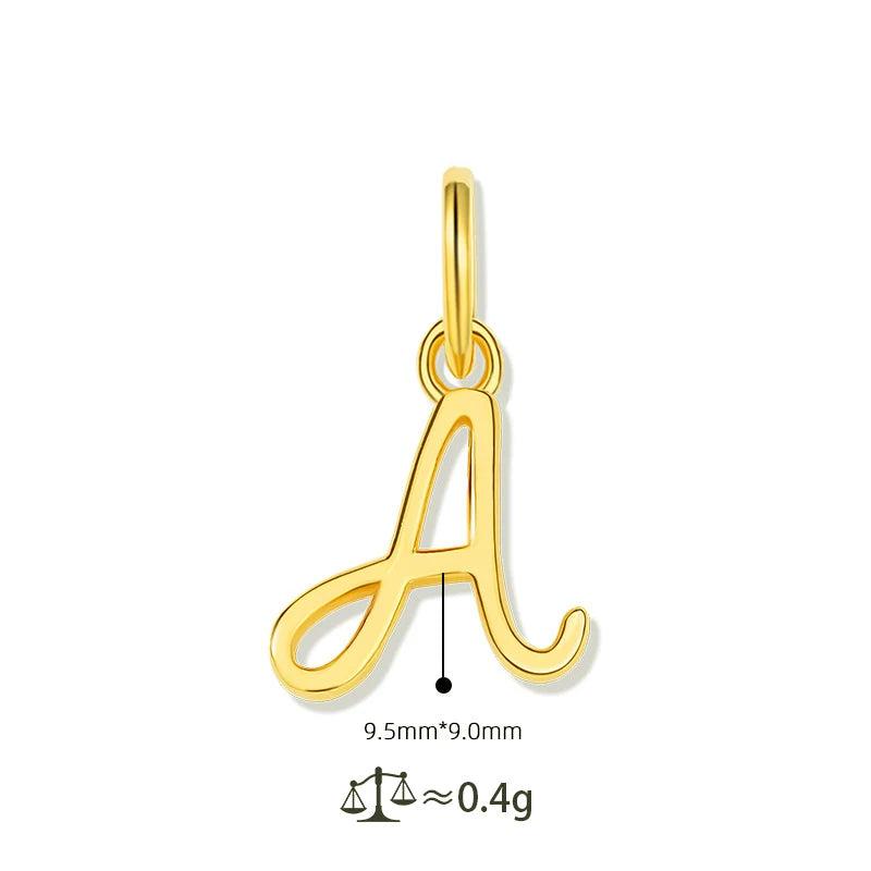 Trustdavis 925 Silver Name Jewelry Letter Pendant DIY Women Birthday Gift