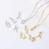 Trustdavis 925 Silver Name Jewelry Letter Pendant DIY Women Birthday Gift