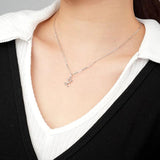 Trustdavis 925 Silver Name Jewelry Letter Pendant DIY Women Birthday Gift