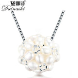 Natural Freshwater Oval Potato Pearls Beaded Pendant Jewelry